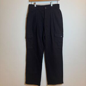 PAC SUN Women's Black Cargo Trouser Pants Size S Mid High Rise Tapered Leg